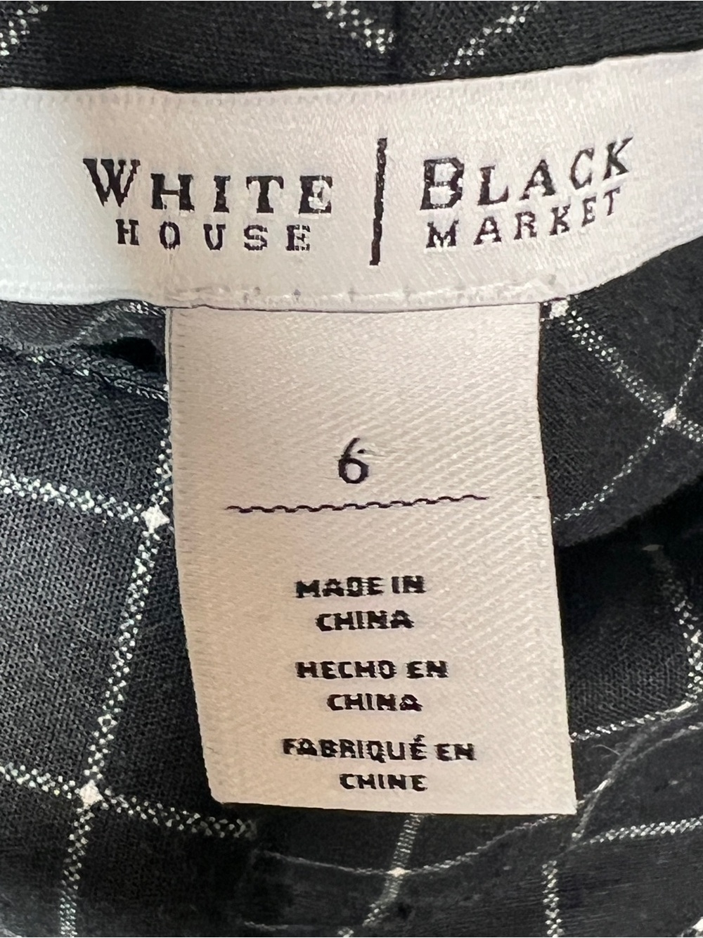 White House black market black straight leg casual Chino pants size 6 B100 - Picture 4 of 6